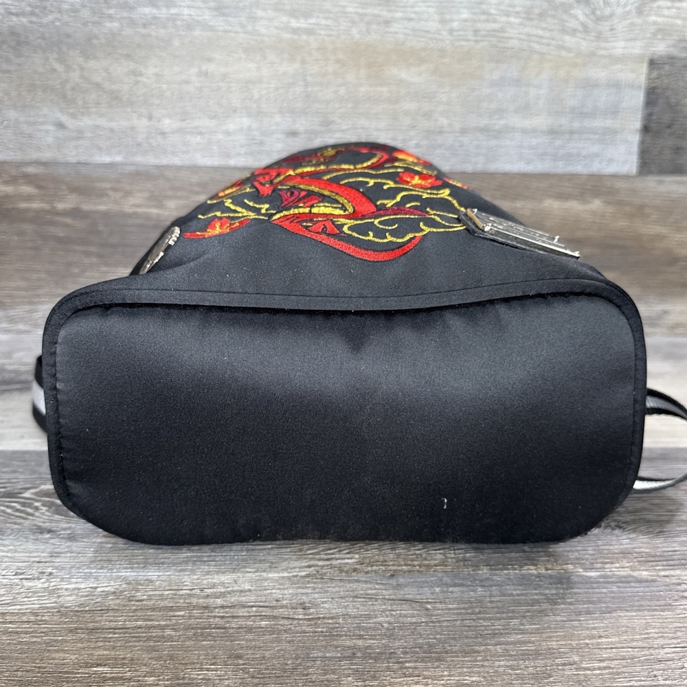 Loungefly Disney Mulan Mushu Satin Mini Backpack RARE / Damaged* - Picture 8 of 16